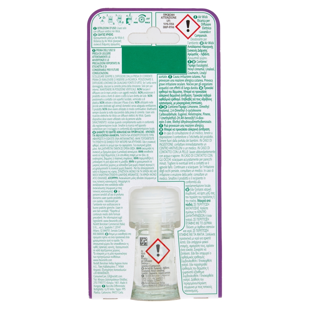 Air Wick Profumatore per Ambienti Lavanda e Campanule Ricarica 19 mL